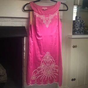 Lilly Pulitzer Pink Embroidered Sundress
